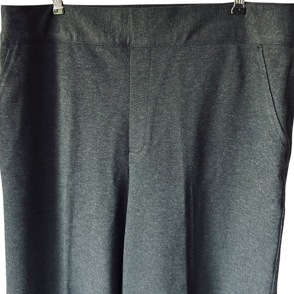 Spanx Sz 1XT Ponte Wide Leg Pant Trouser Gray Pull  On Stretch Compression Comfy - Picture 14 of 15